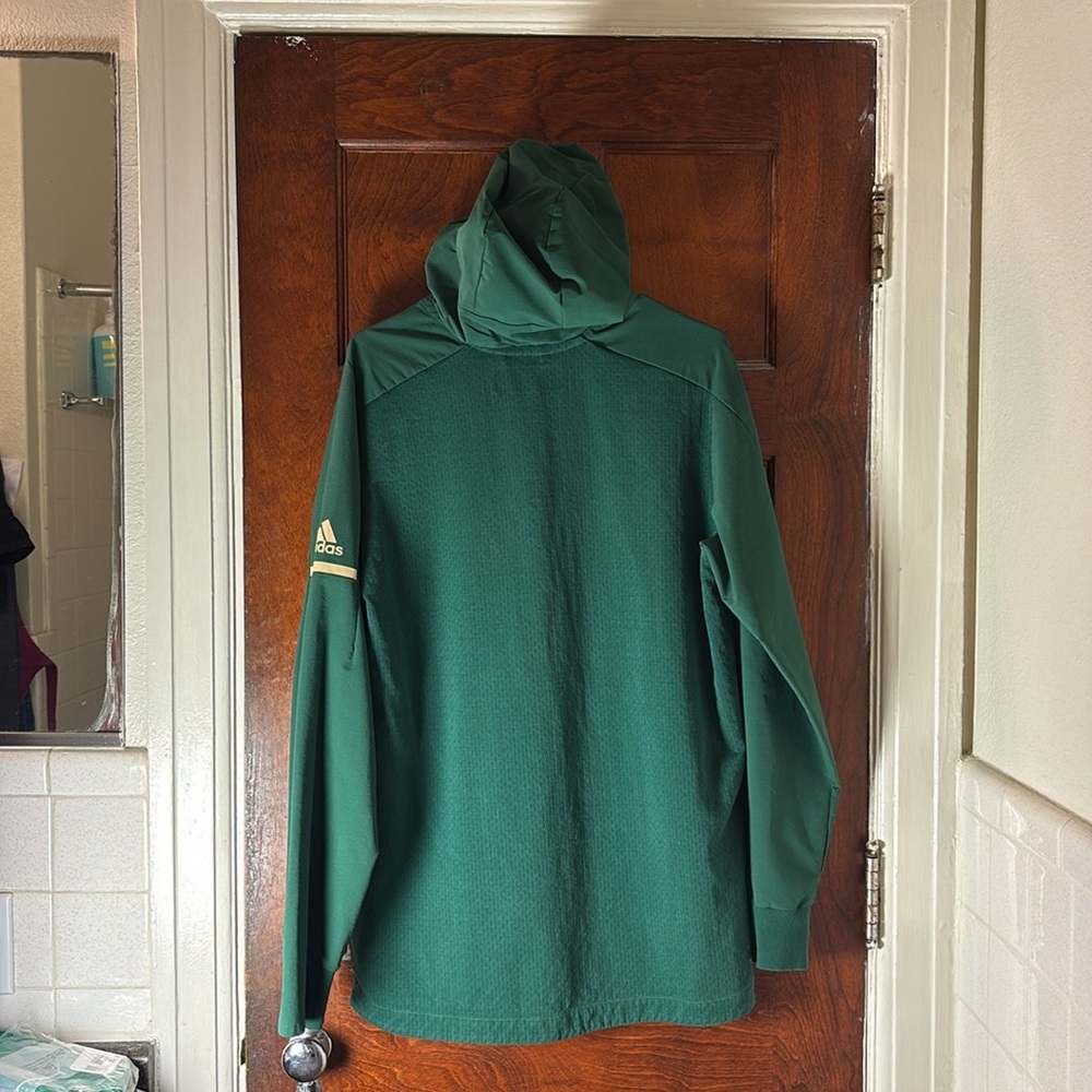 Adidas Men’s Lg Green USF Bulls Hooded Jacket with Zip Pockets. Curent Branding - Picture 13 of 13